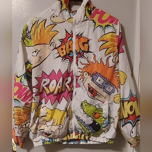 Members Only Other - Members Only Nickelodeon Jacket with Orange and Black Graphics